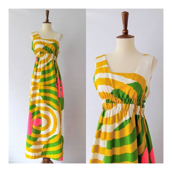 ca. 1960s Vintage Hawaiian Beach Dress