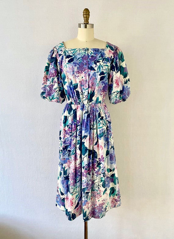 1980s Vintage Floral Dress by Willi of California - image 2