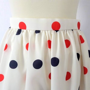 1980s Vintage Polka Dot Midi-Skirt / Dead-Stock Vintage image 5