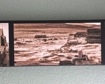 Vintage Canvas Print - A Triage of Three Pictures of Bodie. Old Ghost Town in California.