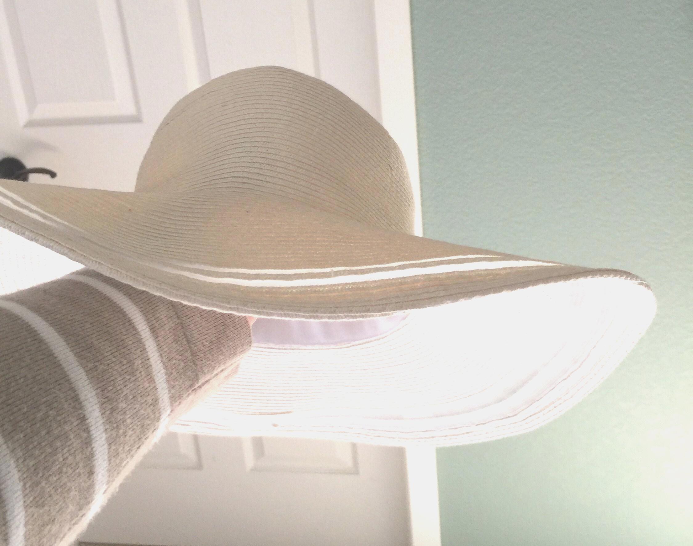 Charter Club Summer Hat, excellent condition, 23 inches Vintage Charter Club Wide Brimmed Ladies Hat. Size 7. Ivory  main image 4