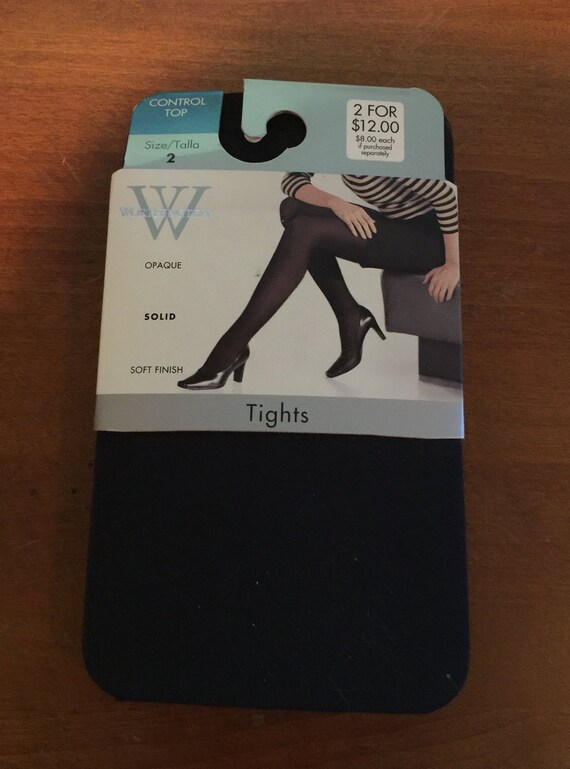 Vintage J.C. Penny Worthington Women s Control Top Opaque Tights Navy Blue Size 2 Circa 1990s. Etsy