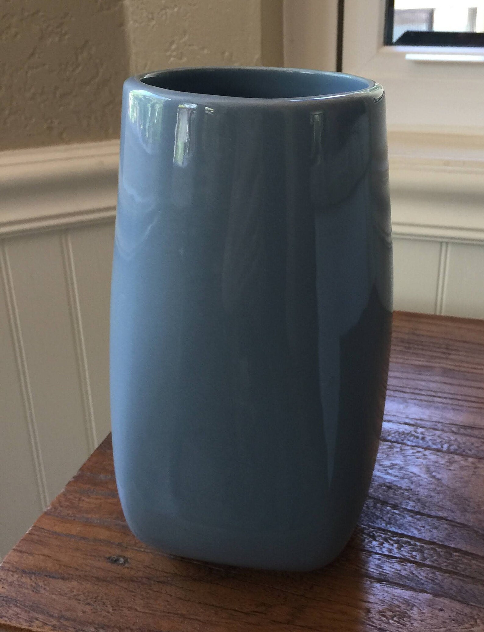 Vintage Debi Lilly Square Ceramic Vase Blue Grey Color. Etsy