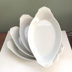 Vintage Cordon Bleu BIA Au Gratin or Casserole Dishes.  Set of 4.   Circa 1980s