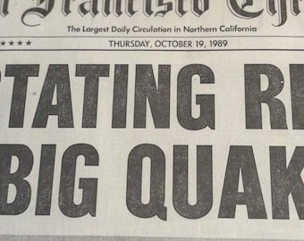 Vintage 1989 San Francisco Chronicle Newspapers (3) covering 1989 No. California Earthquake