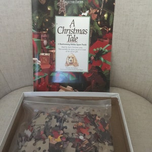 Vintage bePuzzled Jigsaw Puzzle, 500 pcs, &quot;A Christmas Tale&quot;  Christmas Story and Puzzle.  Circa 1990