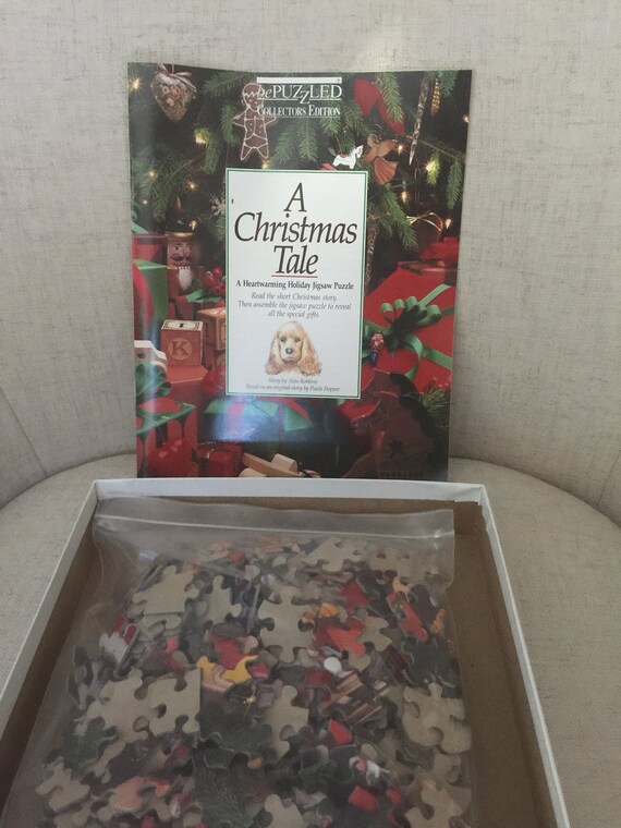 Vintage bePuzzled Jigsaw Puzzle, 500 pcs, "A Christmas Tale"  Christmas Story and Puzzle.  Circa 1990