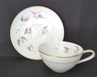 Noritake China Cup and Saucer,  Arden Pattern #5603