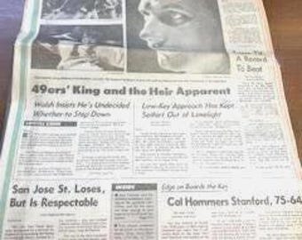 Set of 4 San Francisco Bay Area Newspapers covering the 1982  and 1989 Super Bowls - SF Niners and Cincinnati Bengals.