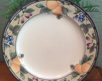 Vintage Mikasa Intaglio Garden Harvest Pattern Dinner Plates