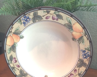 Vintage Mikasa "Intaglio" Pattern Garden Harvest Soup Bowls.  Set of 4.