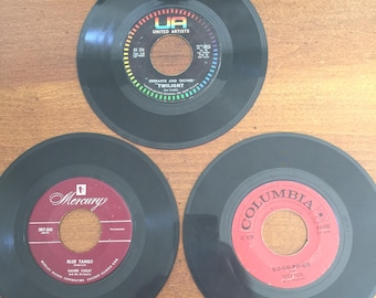 Vintage 1960's 45 RPM records - Instrumentals.  Set of 3.