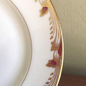 Vintage Lenox Porcelain China, Essex Pattern, Maroon (Smooth) Bread and Butter Plate - Circa 1950's. image 3