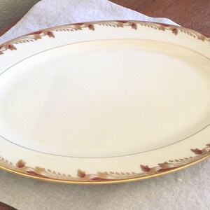 Vintage Lenox Porcelain China, Essex Pattern, Maroon (Smooth) Dinner Plate - Circa 1960's. image 5