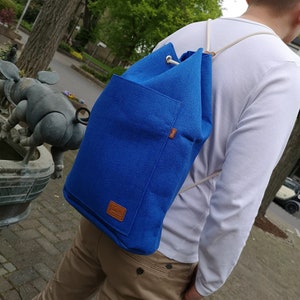 Sport backpack backpack made of felt for sports sports bag, blue image 1