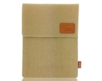 Schutzhülle Schutztasche aus Filz Sleeve Case Tasche Etui für eBook-Reader, 6 Zoll Tablet, Cappucino Braun
