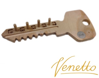 Key board made of wood Holder Board for key holder in key form Wooden key rack made of multiplex birch 15 mm