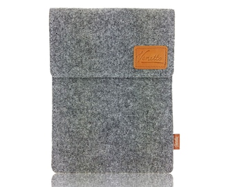 Housse pour liseuse e-book en feutre Housse de protection en feutre pour Kindle Kobo Tolino Sony Trekstor, 6 - 6.8" gris