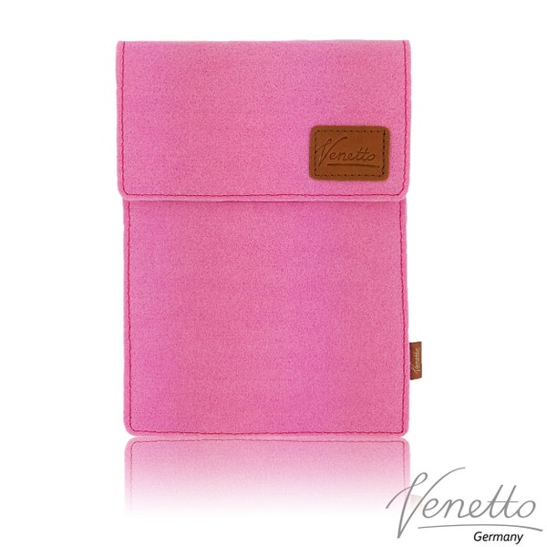 Bag for ebook-reader sleeve made of felt sleeve case protective case for Kindle, 6 inch tablet, pink