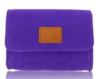 Mini cas sac sac sac pochette de feutre pour accessoires cosmétiques, violet