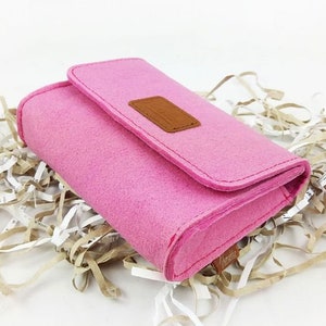Mini sac cosmétique Pochette Sachet sac cosmétique carton sac feutre, accessoires, maquillage et accessoires, rose image 1