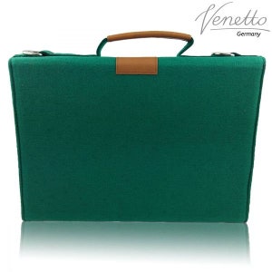 DIN A4 Business bag work bag handbag handbag office handbag 13 inch Laptop shoulder bag Ladies Green image 3