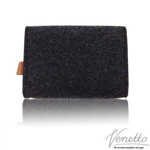 mini bag bag bag case made of felt for accessories makeup bag storage bag black mottled image 3