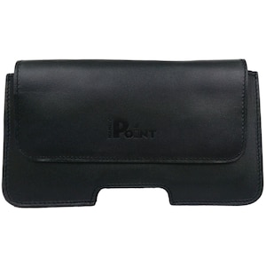 4.0 - 6.4 "Orizzontale Belly Bag Cross Bag Belt Bag Robusta custodia in pelle per pantaloni Cintura Smartphone per iPhone 6, 7, Samsung S8 nero