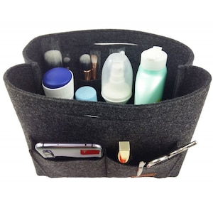Sac toilette sac maquillage sac sacs à maquillage sac sac à main organisateur sac dans le sac pour accessoires noirs image 6