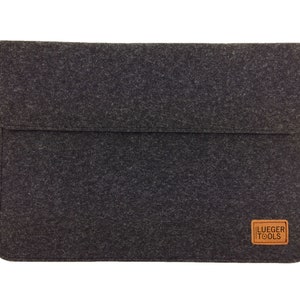 15 Zoll Hülle Tasche Schutzhülle Filztasche Schutzhülle Sleeve für MacBook Pro 16 Zoll / 15.4 , Notebook, Laptop grau rot schwarz Bild 6