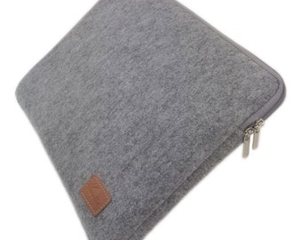 12,9 - 13,3 Zoll Hülle Tasche Schutzhülle Schutztasche Sleeve für MacBook / Air M1, M2 / Pro 14&quot;, iPad Pro 13 &quot; Surface Laptop Notebook grau