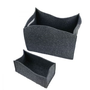 2-ER box feltbox storage box Storage Basket Filzkorb Grey image 3