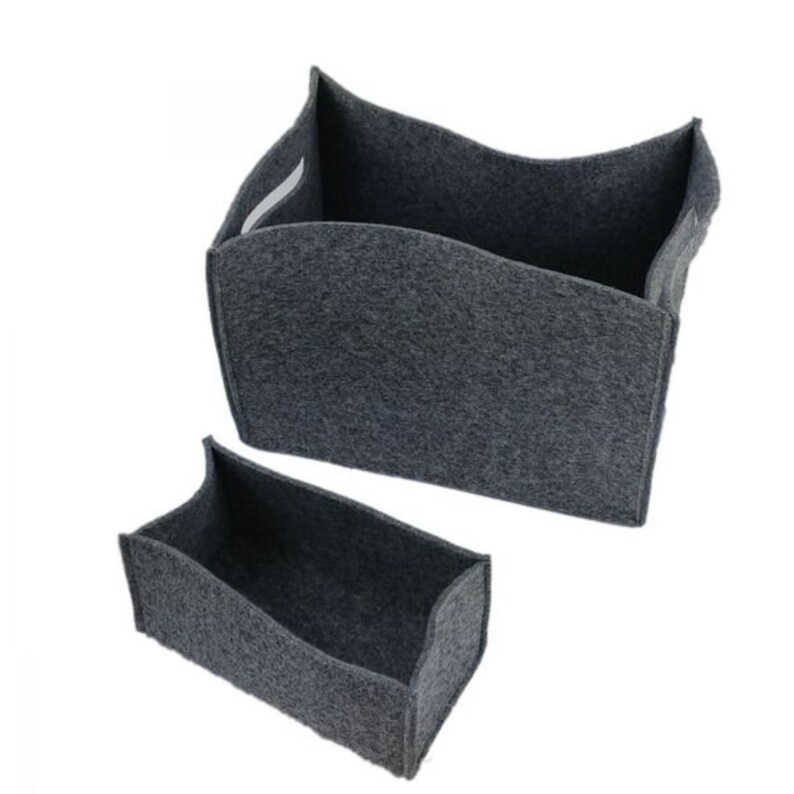 2-ER box feltbox storage box Storage Basket Filzkorb Grey