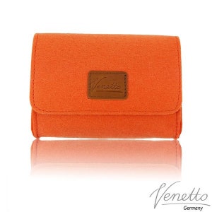 Bag Mini case bag culture pouch cosmetic bag made of felt for accessories cosmetics make up accessories, orange image 2