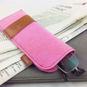 Glasses Case bag case cover for glasses pink image 4