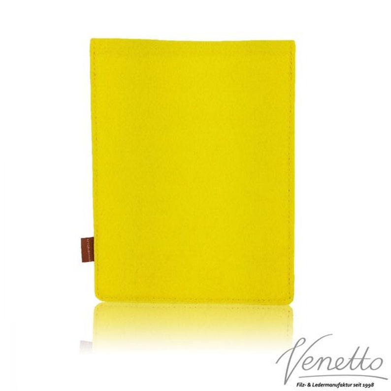 Feutre sac feutre manchon manchon fait de feutre sac Housse Etui pour lecteur deBook, jaune image 3