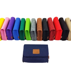 Cosmetic bag culture bag bag pocket pouch made of felt for accessories and accessories, red image 9