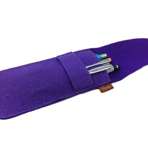 Vegan pens-Case pen holder Schlamperrolle Purple image 2