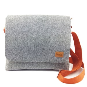 Men's bag Crossbody bag Leisure Messenger Bag Shoulder bag Handbag made of felt grey image 1