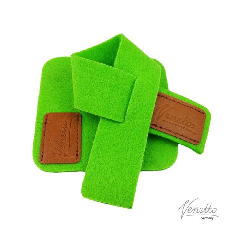 Wine cuff drop catcher wine collar drop catcher with coaster made of felt green light image 3