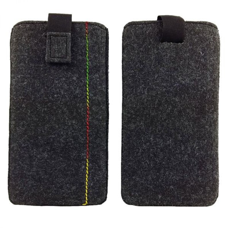 5-6.4 inch universal bag cover made of felt protective case for mobile phone black mottled image 3