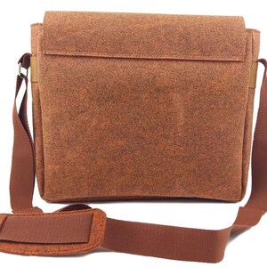 Tote Bag Shoulder bag felt messenger bag bag orange mottled image 2