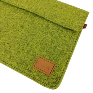 Für 13 14 MacBook Air M1/ M2, Pro, Hülle Tasche Schutzhülle Filz Sleeve Laptoptasche für iPad Pro, Surface, Laptop Notebook oliv melange Bild 5