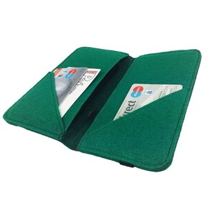 5.2-6.4 organisateur de Bookstyle poche pour Smartphone Pocket feutre vert foncé image 3