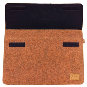 12.9 / 13.3 Poche de gaine pour iPad MacBook housse de protection pour ordinateur portable portable 13 pouces étui en feutre orange muté image 5