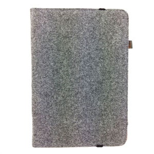 7-inch Tablethülle case bag made of felt cover with set-up function, grey orange image 2