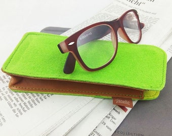 Goggles case case cover for glasses green