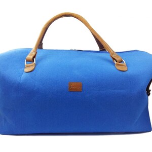 Sac de voyage sac de bagage à main de Weekender bagages Sacs épaule sac fourre-tout bleu image 2