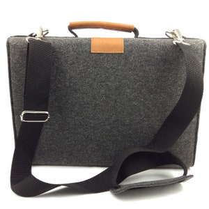 DIN A4 business sac sac à bandoulière mallette mallette sac à main mens dames sac de feutre avec bandoulière noir image 4