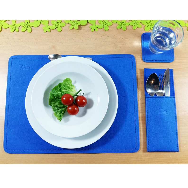 4-Set Table tablecloths table decorations table Decoration cutlery glass Coaster Table image 4